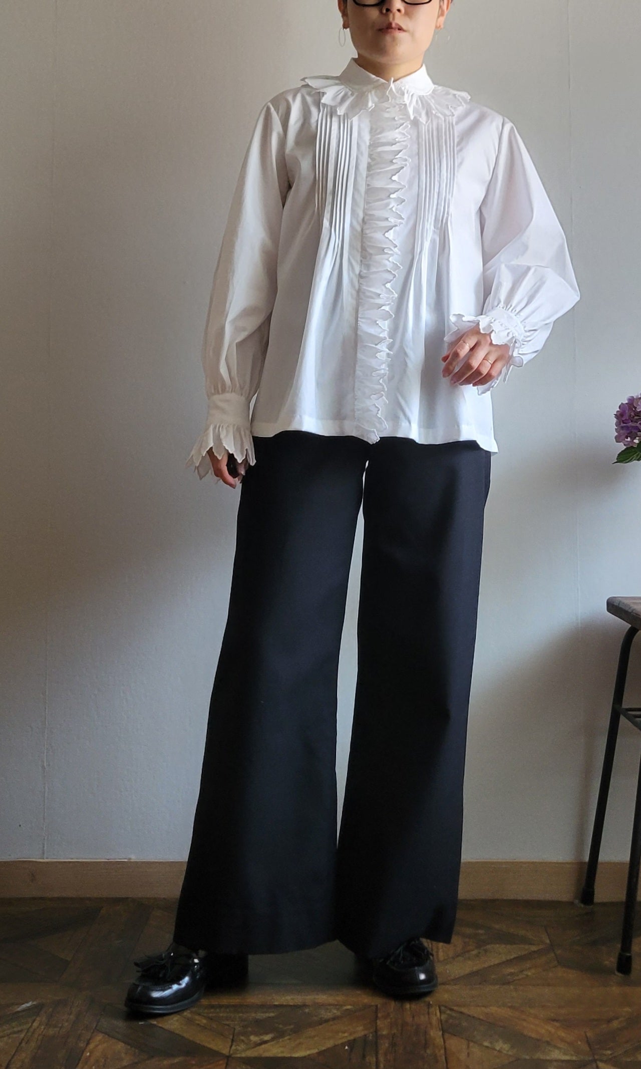 【受注販売：9月中旬～下旬納品】Valley Scallop Frill Blouse | ヴァレースカラップ フリルブラウス